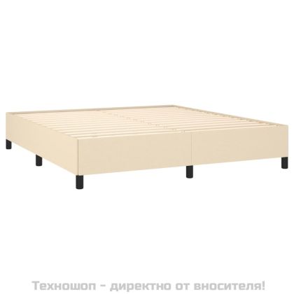 Рамка за легло без матрак, кремава, 180x200 см, плат