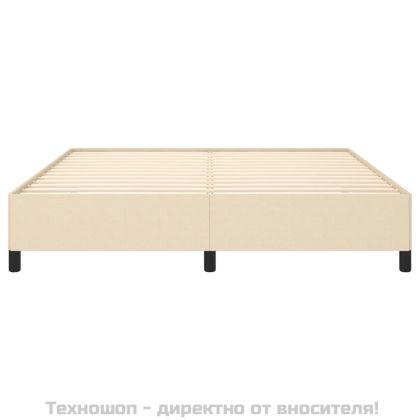 Рамка за легло без матрак, кремава, 180x200 см, плат
