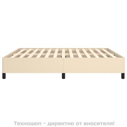 Рамка за легло без матрак, кремава, 180x200 см, плат