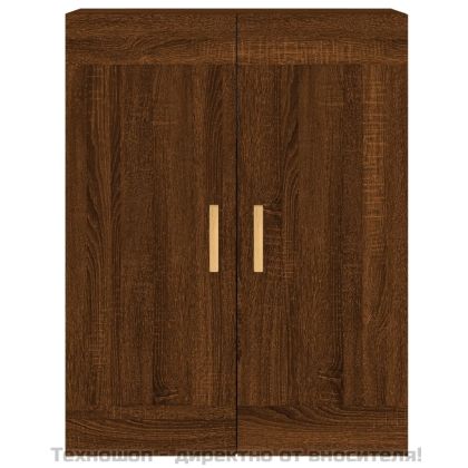 Стенни шкафове, 2 бр, кафяв дъб, инженерно дърво