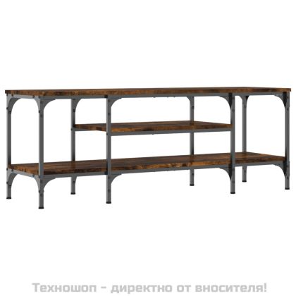 ТB шкаф, опушен дъб, 121x35x45 см, инженерно дърво и желязо