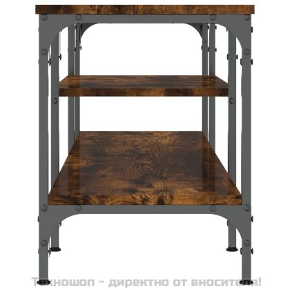 ТB шкаф, опушен дъб, 121x35x45 см, инженерно дърво и желязо