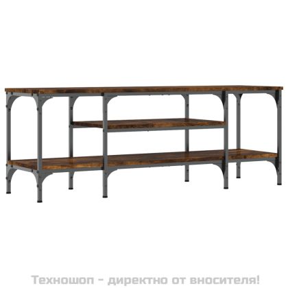 ТB шкаф, опушен дъб, 121x35x45 см, инженерно дърво и желязо