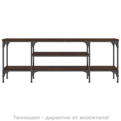 ТB шкаф, кафяв дъб, 121x35x45 см, инженерно дърво и желязо