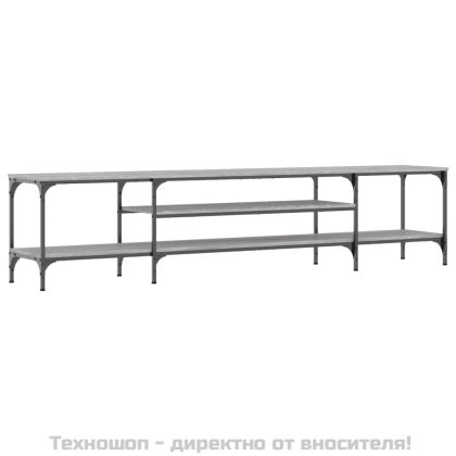 ТB шкаф, сив сонома, 201x35x45 см, инженерно дърво и желязо