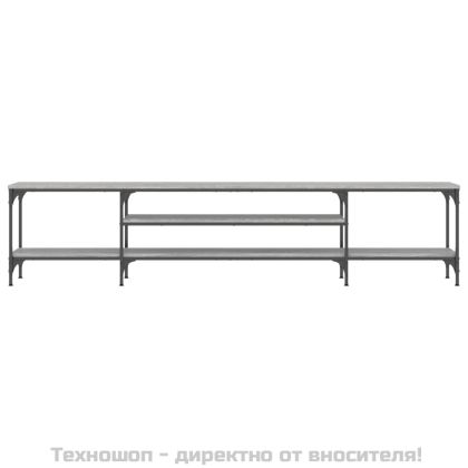 ТB шкаф, сив сонома, 201x35x45 см, инженерно дърво и желязо