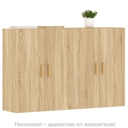 Стенни шкафове, 2 бр, дъб сонома, инженерно дърво