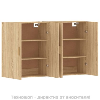 Стенни шкафове, 2 бр, дъб сонома, инженерно дърво