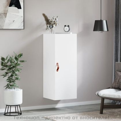 Стенен шкаф бял 34,5x34x90 см