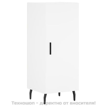 Сайдборд, бял, 34,5x34x90 см, инженерно дърво