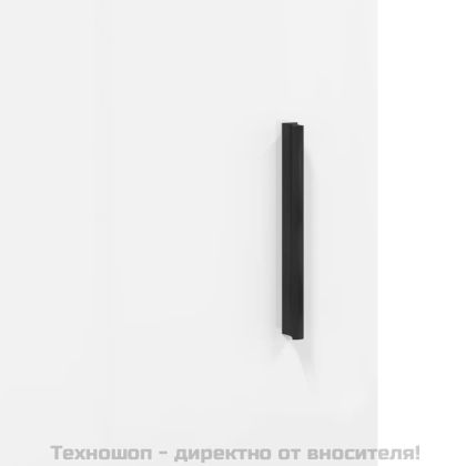 Сайдборд, бял, 34,5x34x90 см, инженерно дърво