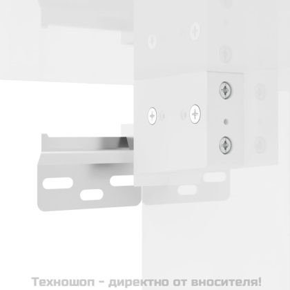 Стенен шкаф бял гланц 34,5x34x90 см