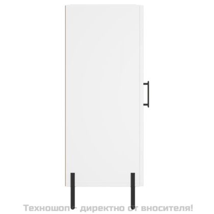 Сайдборд, бял, 34,5x34x90 см, инженерно дърво