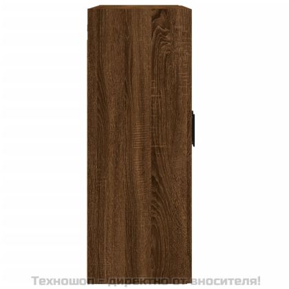 Стенен шкаф кафяв дъб 69,5x34x90 см инженерно дърво