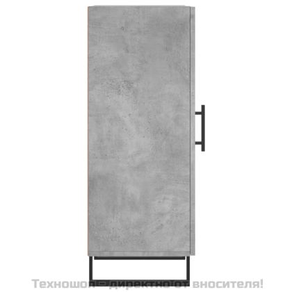 Сайдборд, бетонно сив, 34,5x34x90 см, инженерно дърво