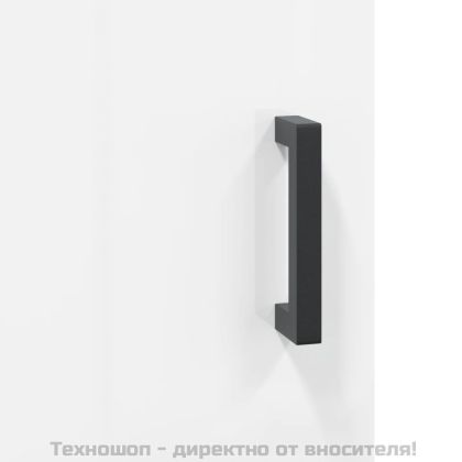 Сайдборд, бял гланц, 34,5x34x90 см, инженерно дърво