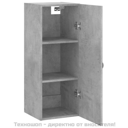 Стенен шкаф бетонно сив 34,5x34x90 см
