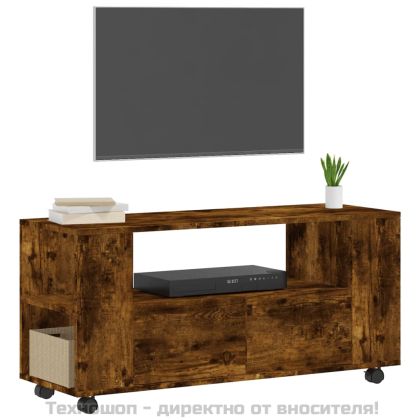 ТB шкаф, опушен дъб, 102x34,5x43 см, инженерно дърво