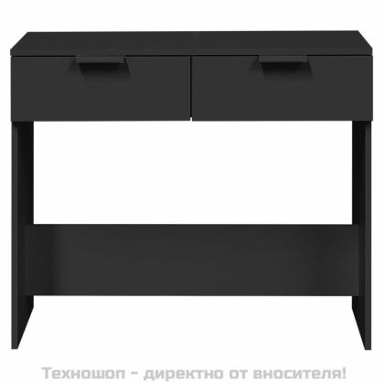 Конзолна маса, черна, 90x36x75 см, инженерно дърво