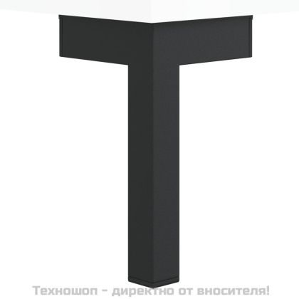 Сайдборд, бял гланц, 34,5x34x90 см, инженерно дърво