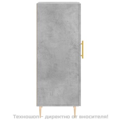 Сайдборд, бетонно сив, 34,5x34x90 см, инженерно дърво