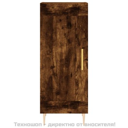 Сайдборд, опушен дъб, 34,5x34x90 см, инженерно дърво