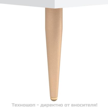 Сайдборд, бял, 34,5x34x90 см, инженерно дърво