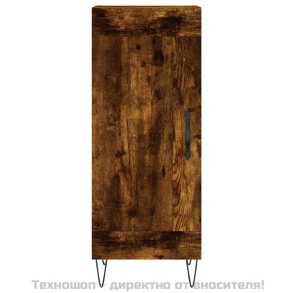 Сайдборд, опушен дъб, 34,5x34x90 см, инженерно дърво