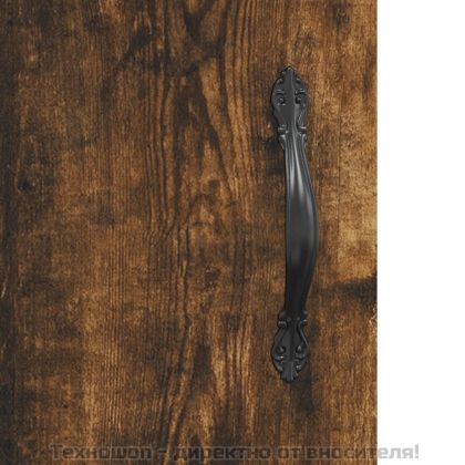 Сайдборд, опушен дъб, 34,5x34x90 см, инженерно дърво