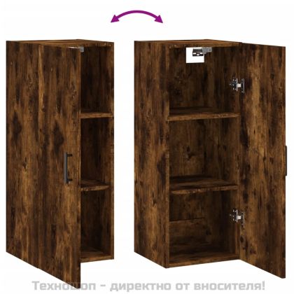 Стенен шкаф опушен дъб 34,5x34x90 см