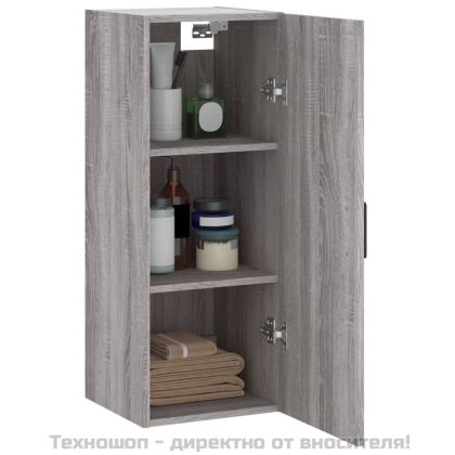 Стенен шкаф сив сонома 34,5x34x90 см