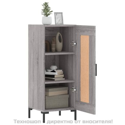 Сайдборд, сив сонома, 34,5x34x90 см, инженерно дърво