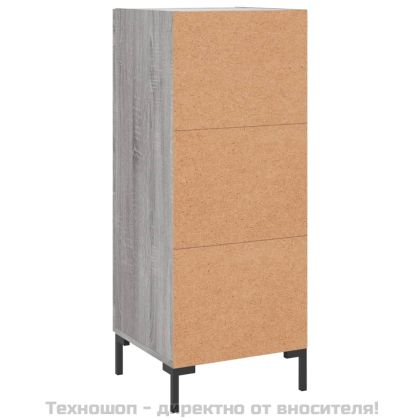 Сайдборд, сив сонома, 34,5x34x90 см, инженерно дърво