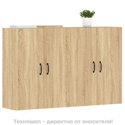 Стенни шкафове, 2 бр, дъб сонома, инженерно дърво