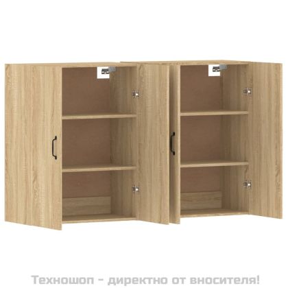 Стенни шкафове, 2 бр, дъб сонома, инженерно дърво