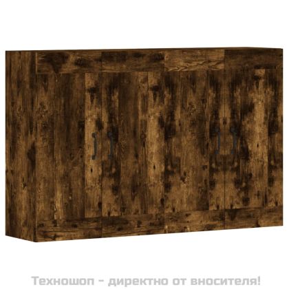 Стенни шкафове, 2 бр, опушен дъб, инженерно дърво