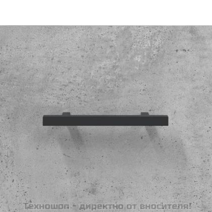 Сайдборд, бетонно сив, 34,5x34x90 см, инженерно дърво