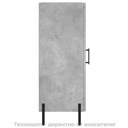 Сайдборд, бетонно сив, 34,5x34x90 см, инженерно дърво