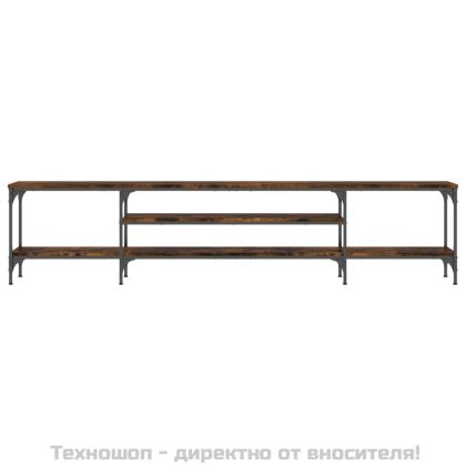 ТB шкаф, опушен дъб, 201x35x45 см, инженерно дърво и желязо