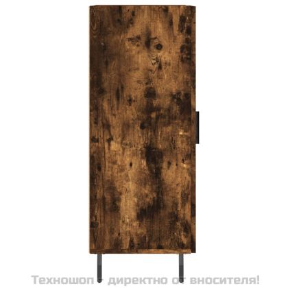 Сайдборд, опушен дъб, 34,5x34x90 см, инженерно дърво