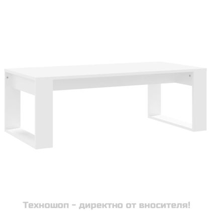 Кафе маса, бяла, 102x50x35 см, инженерно дърво