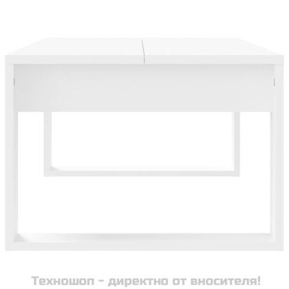 Кафе маса, бяла, 102x50x35 см, инженерно дърво