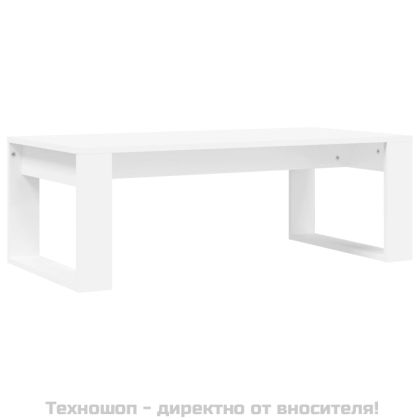 Кафе маса, бяла, 102x50x35 см, инженерно дърво