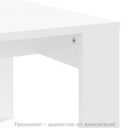 Кафе маса, бяла, 102x50x35 см, инженерно дърво