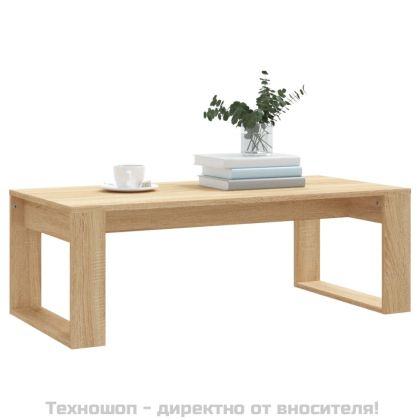 Кафе маса, дъб сонома, 102x50x35 см, инженерно дърво