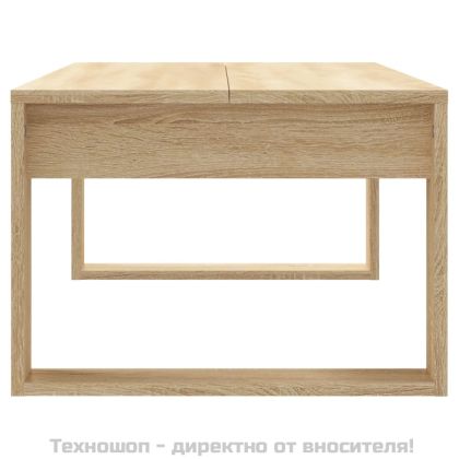 Кафе маса, дъб сонома, 102x50x35 см, инженерно дърво