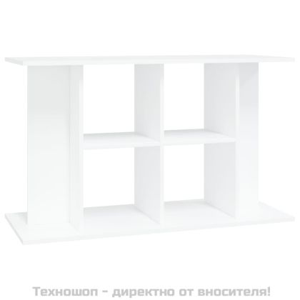 Поставка за аквариум, бяла, 100x40x60 см, инженерно дърво