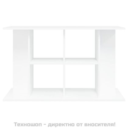 Поставка за аквариум, бяла, 100x40x60 см, инженерно дърво