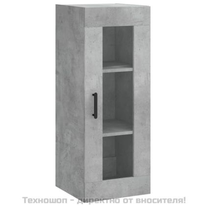 Стенен шкаф бетонно сив 34,5x34x90 см