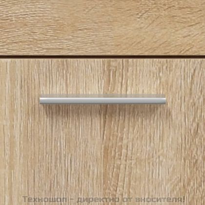 Шкаф за баня с огледало, сонома дъб, инженерно дърво